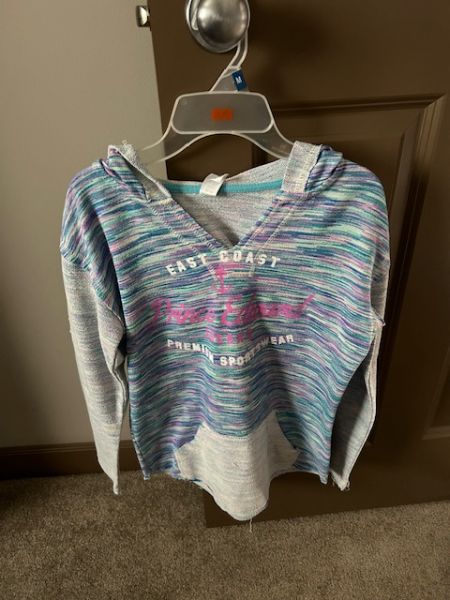 Multi Colored Light Weight East Coast Hoodie XL, Kids 12