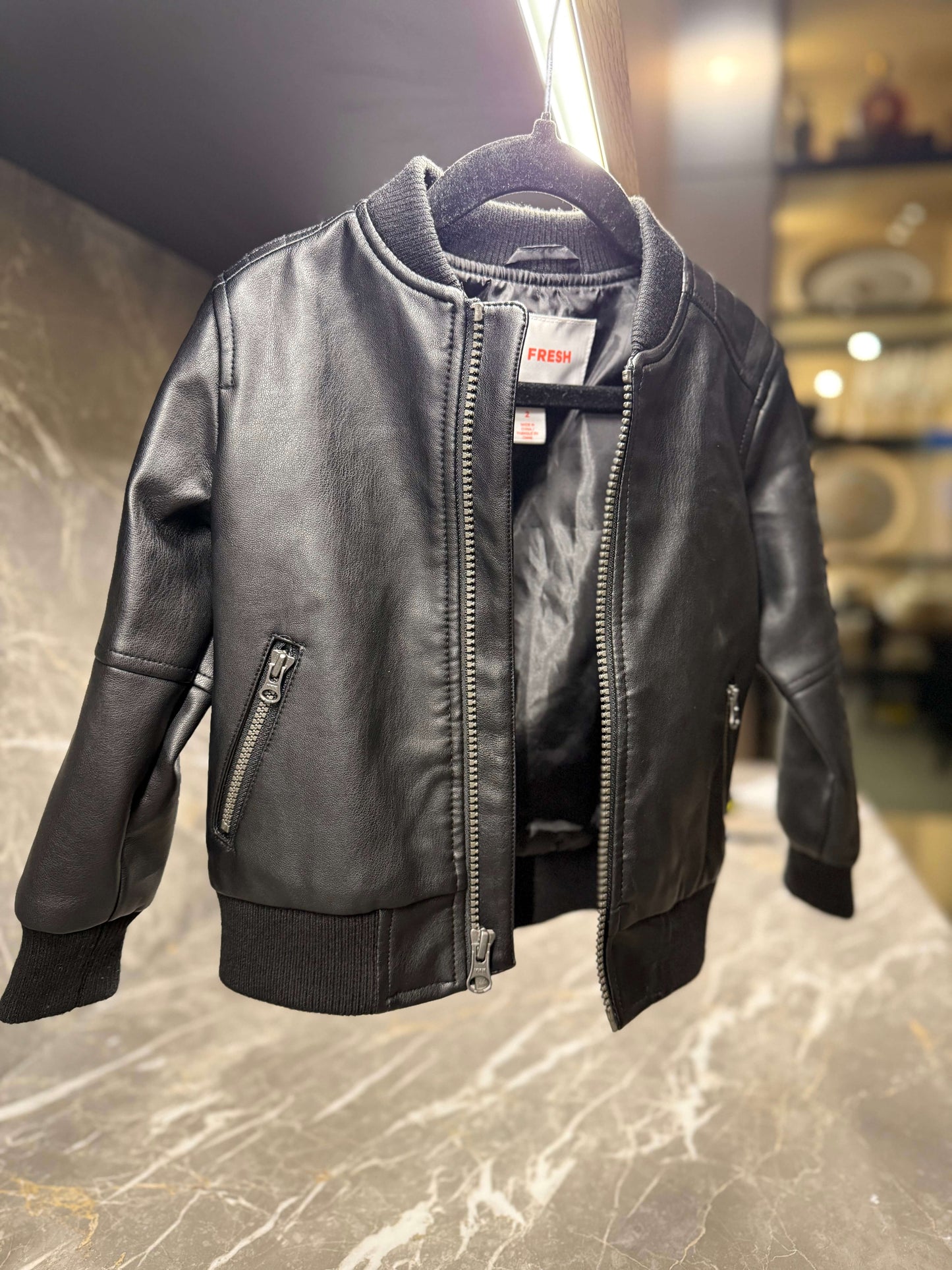 2T Rain Coat & Leather Jacket, Kids 2T