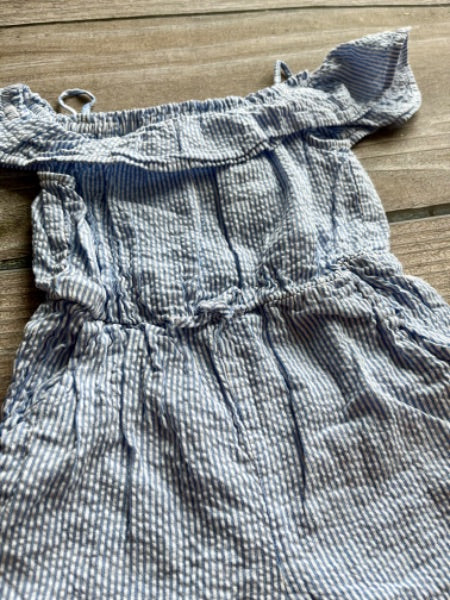 H&M size 3-4 girls striped cotton romper, Kids 4/4T