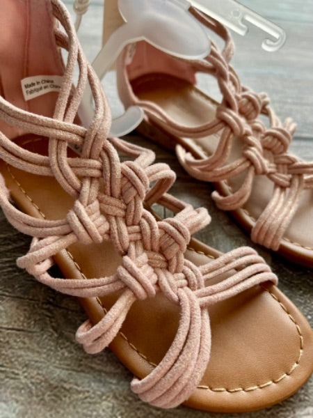 Joe Fresh size 12T girls rose gold gladiator style sandals, brand new with tags, Shoes 12 (Toddler:2-4yr)