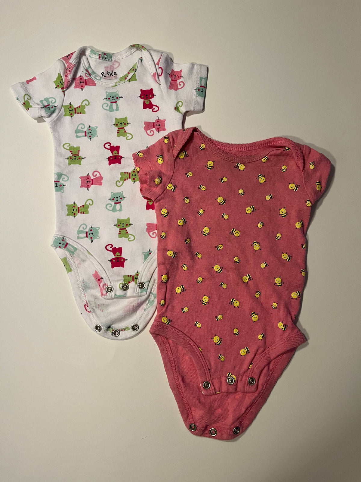Girls' 3-Month Onesies Bundle – Carter’s 3m x2, Pekkle 3m & Chick Pea 3-6m, Kids 3 Month (0-3M)