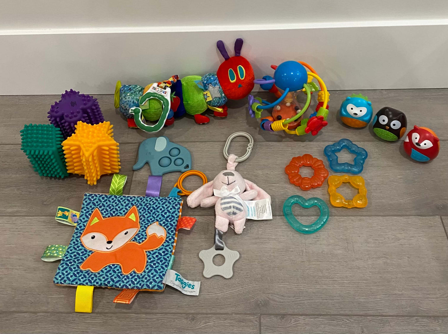 Baby toy bundle including Mary meyer taggie