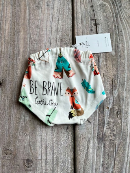 Small shop handcrafted 0-3m baby bummies/shorts, boys or girls, foxes/feathers, new with tags, Kids 3 Month (0-3M)