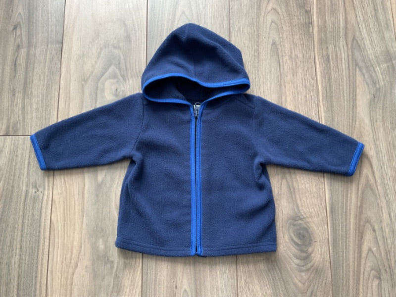 Blue Hooded Fleece 3-6 Months , Kids 6 Month (3-6M)