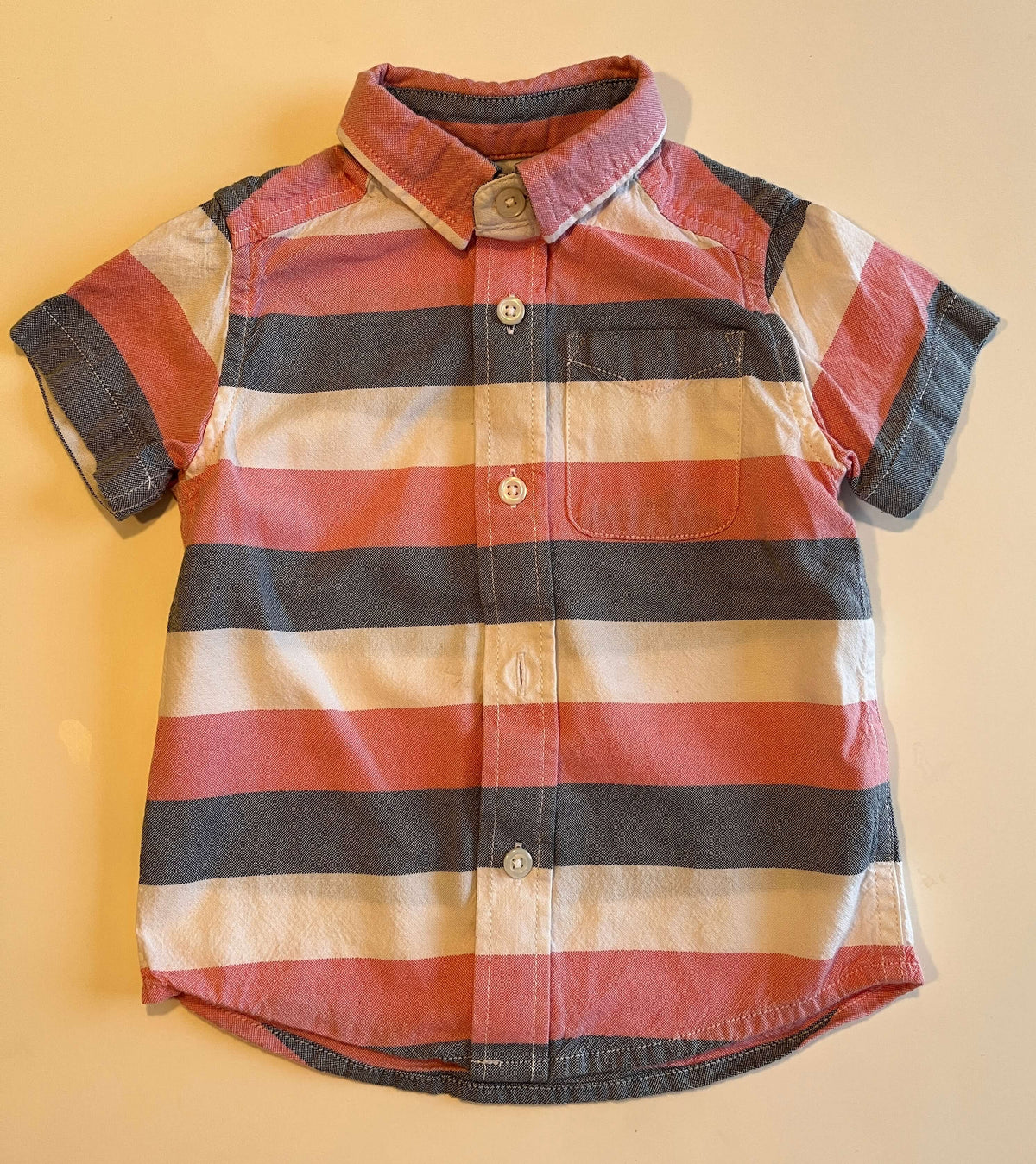 Boys' short sleeve button-up collar shirts, size 18-24 months, Joe Fresh & The Children's Place, Kids 24 Month (18-24M)