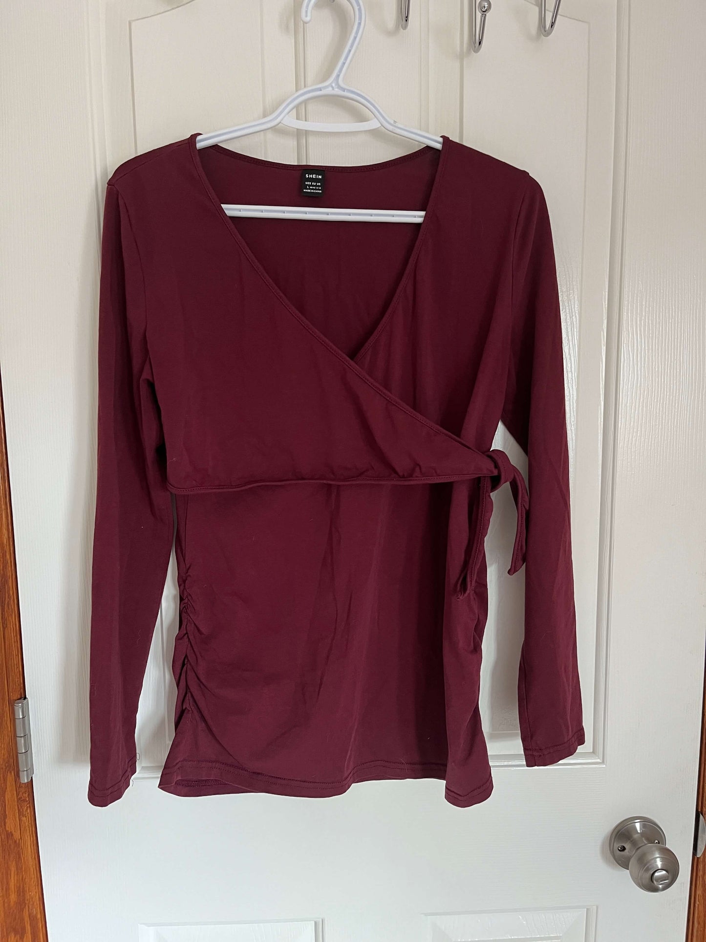 Long-Sleeve Maternity Tops – Size L (Shein & Unknown Brand), Maternity L (12-14)