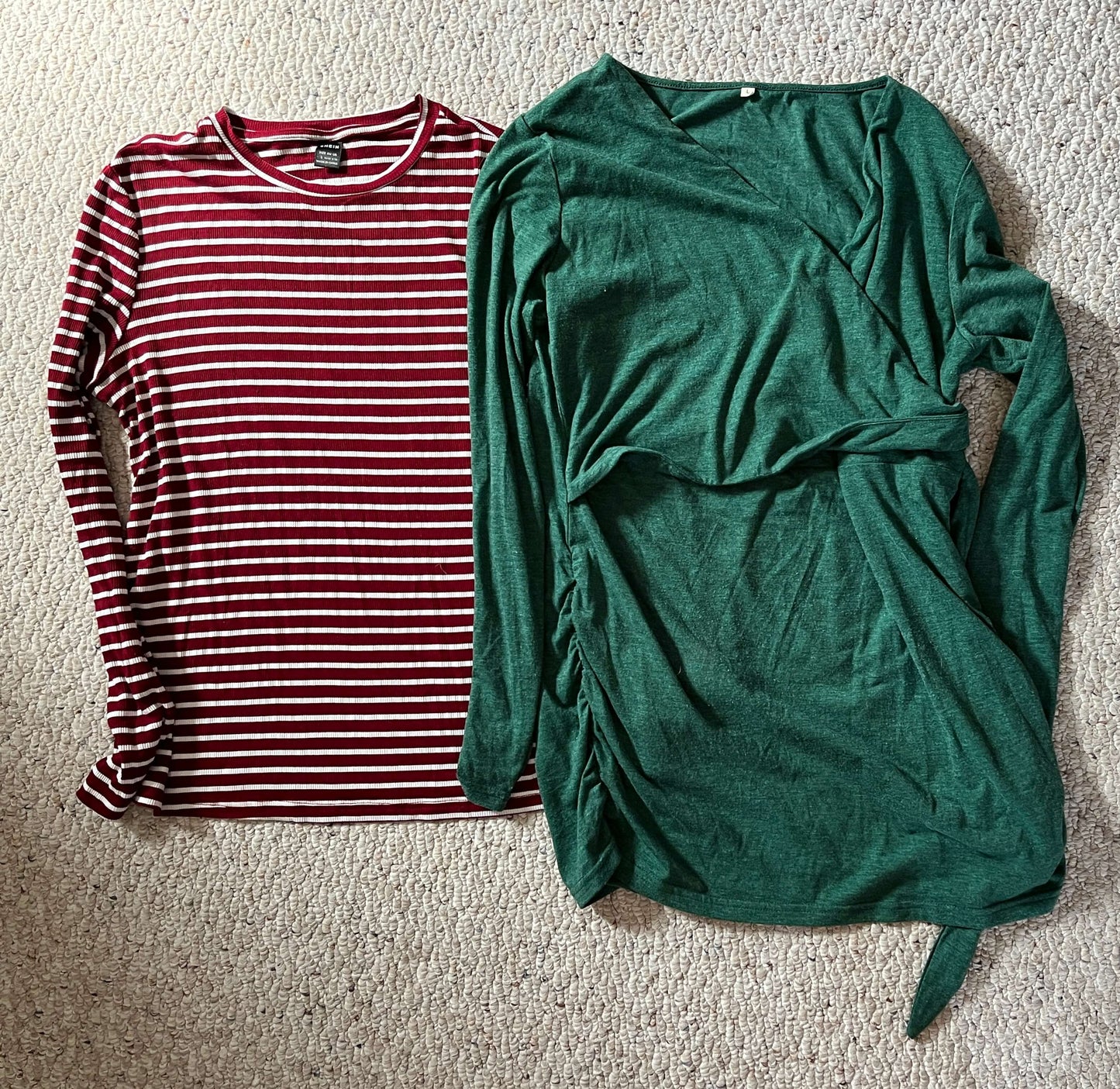 Long-Sleeve Maternity Tops – Size L (Shein & Unknown Brand), Maternity L (12-14)