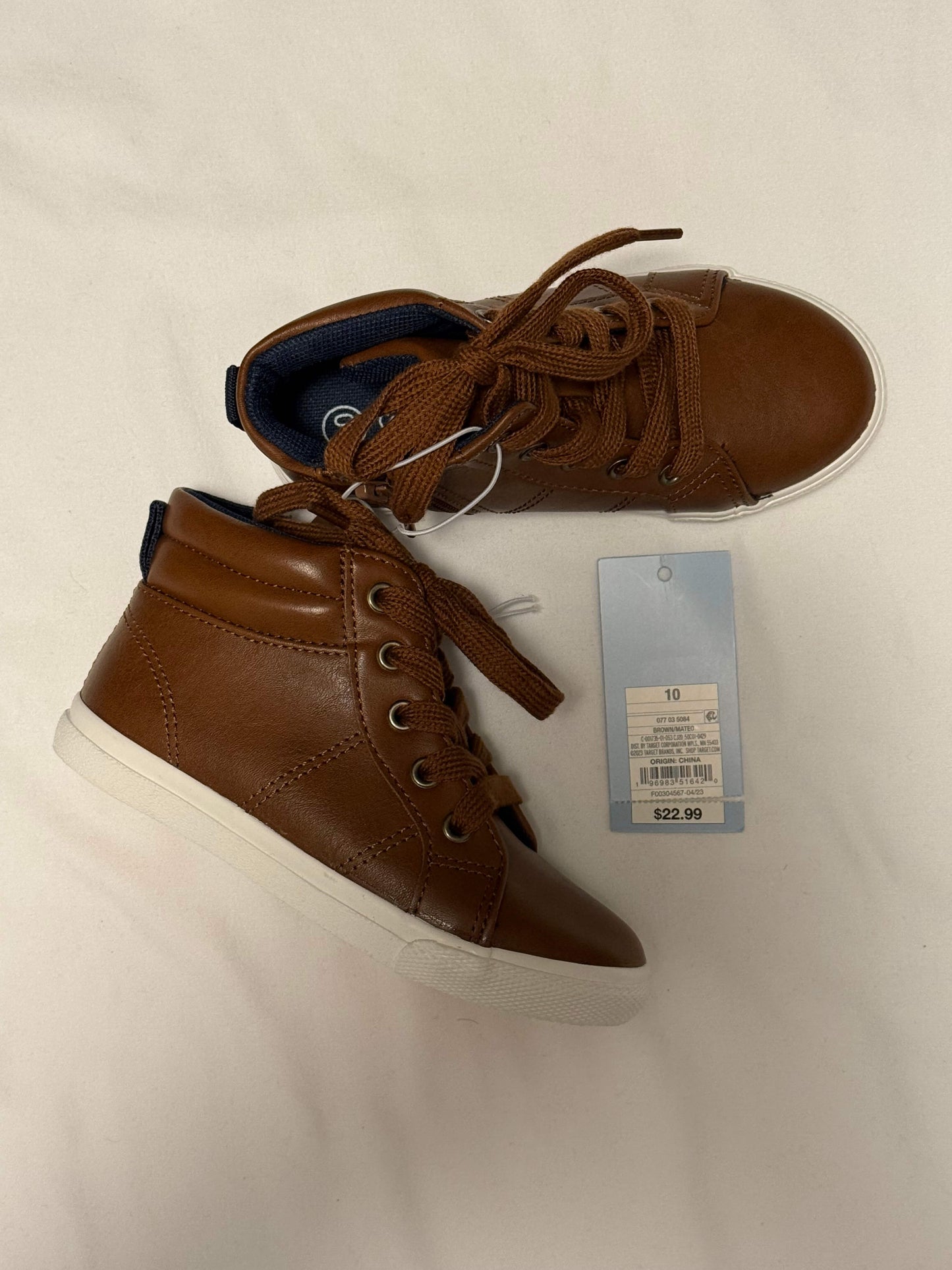 NEW Cat & Jack high-top shoes, size 10; MSRP $23USD, Shoes 10 (Toddler:2-4yr)