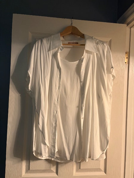 Parasuco Maternity Tie Front Blouse - Size Large, Maternity L (12-14)