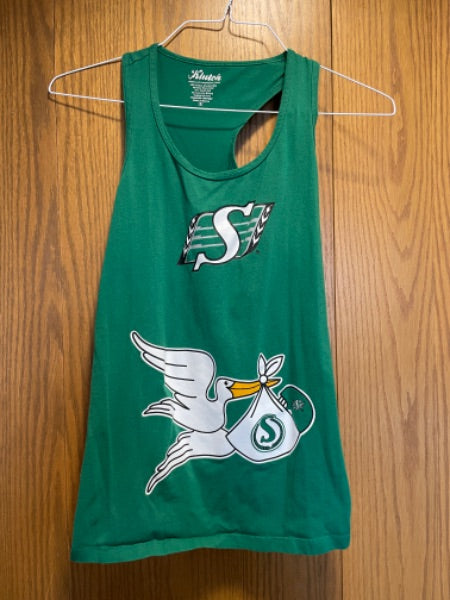 Saskatchewan Roughriders Maternity tank top, size S , Maternity S (4-6)