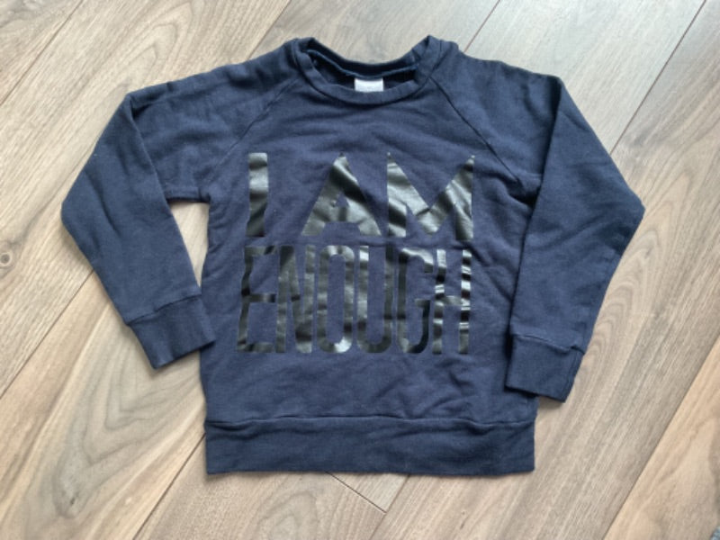 Navy Blue ‘I Am Enough’ Sweatshirt 3T, Kids 3T