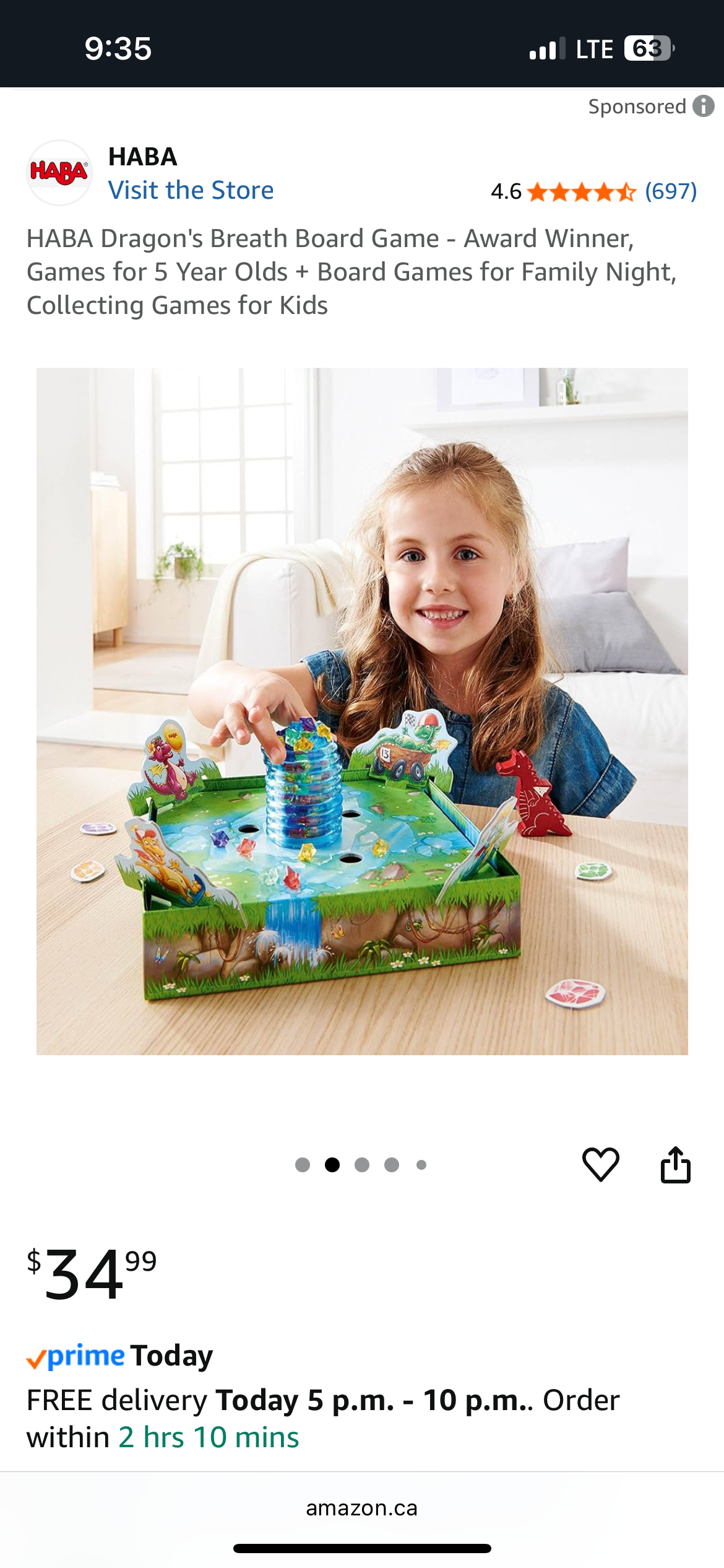 HABA Dragon’s Breath award winning board game, EUC
