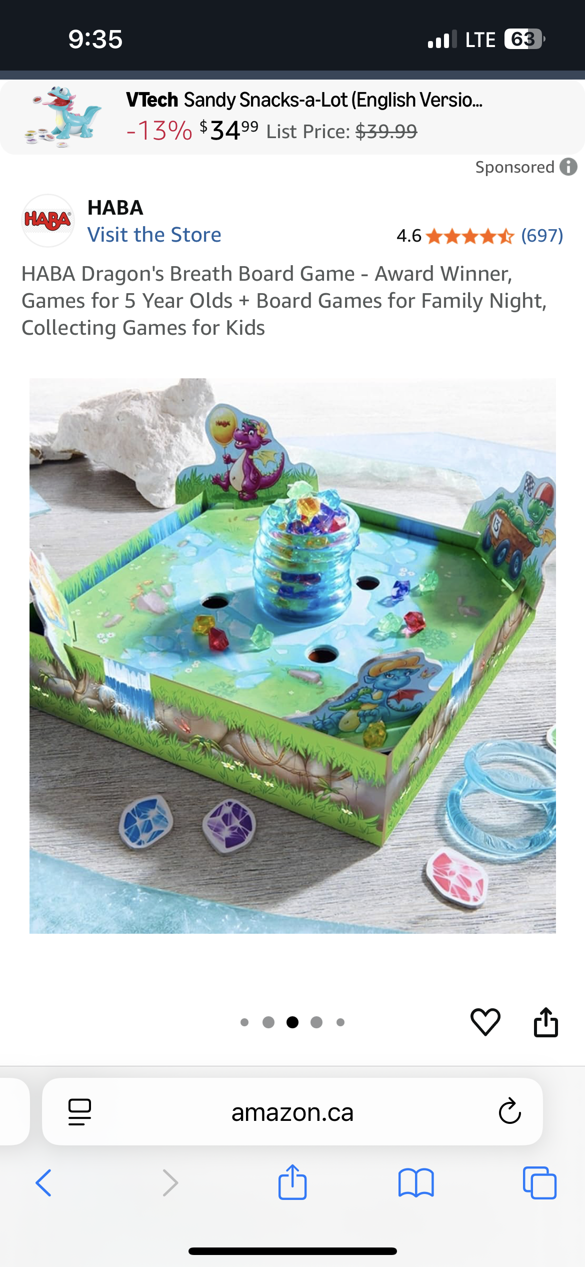 HABA Dragon’s Breath award winning board game, EUC