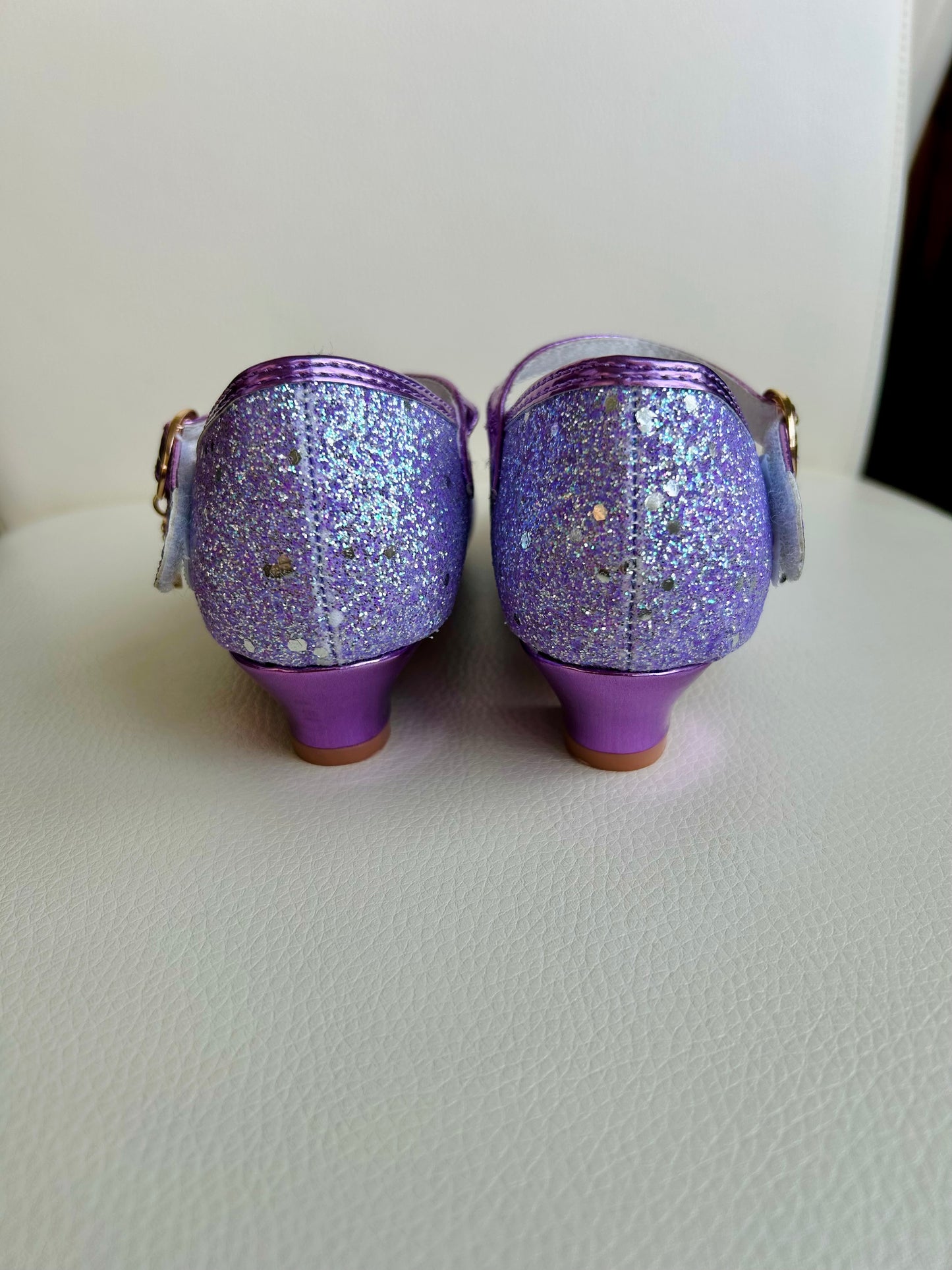 Lavender purple sparkly girls princess glitter shoes, dress up shoes, size 32 (1-1.5Y), Shoes 1 (Kids:4-8yr)
