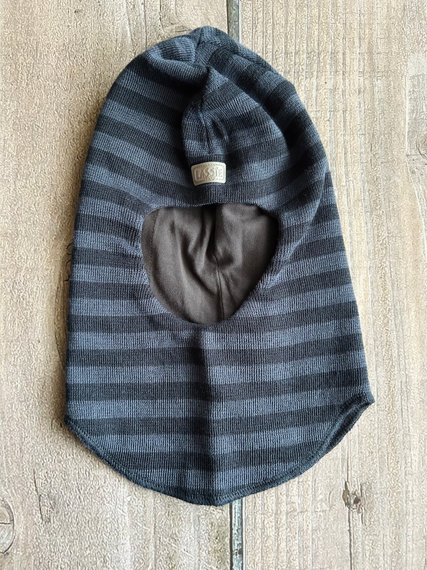Lassie by Reima (Finland) size L 54-56 kids winter hat, boys balaclava, grey stripes