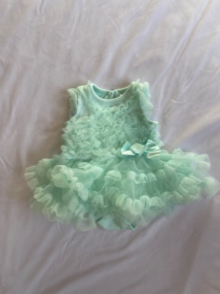 George 3-6 month teal tutu dress , Kids 6 Month (3-6M)