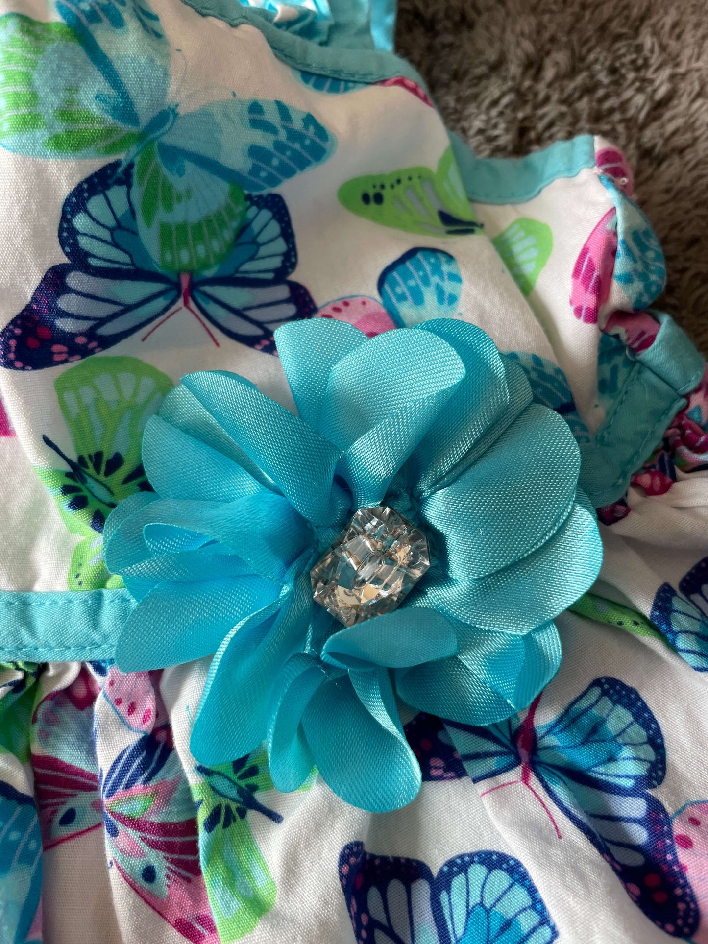 Jenny & Me blue butterfly dress and diaper cover 18M, Kids 18 Month (12-18M)