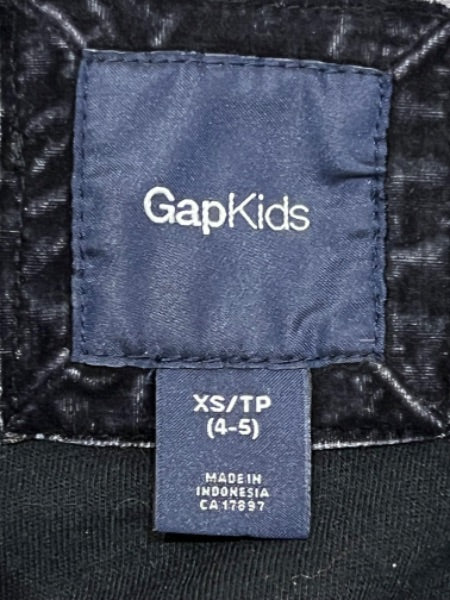 GAP kids, Girls black zip-up jersey knit jacket, size XS (4-5), EUC, Kids 4/4T