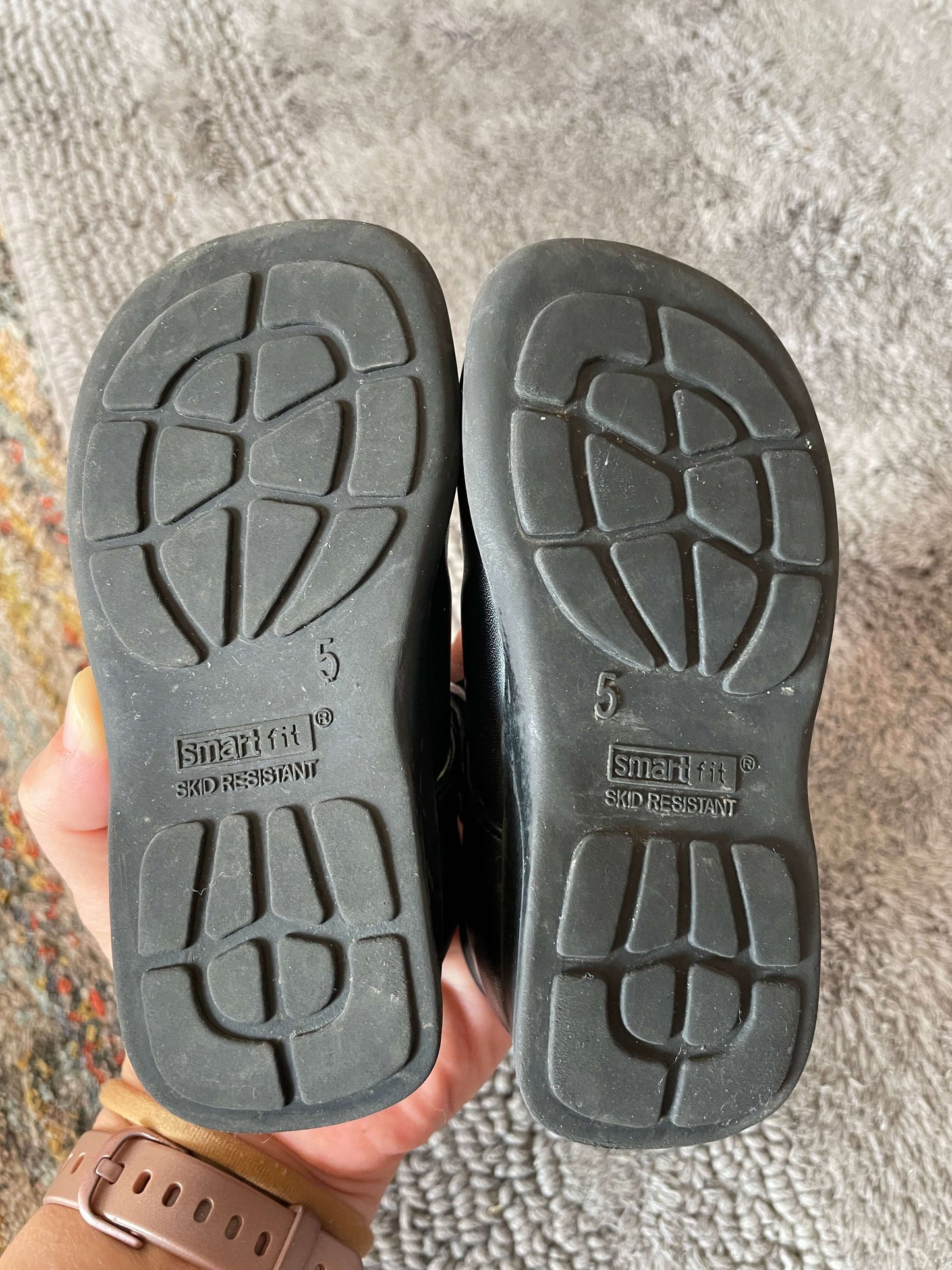Smart Fit size 5 black dress shoes , Shoes 5 (Walkers:12-24 mth)
