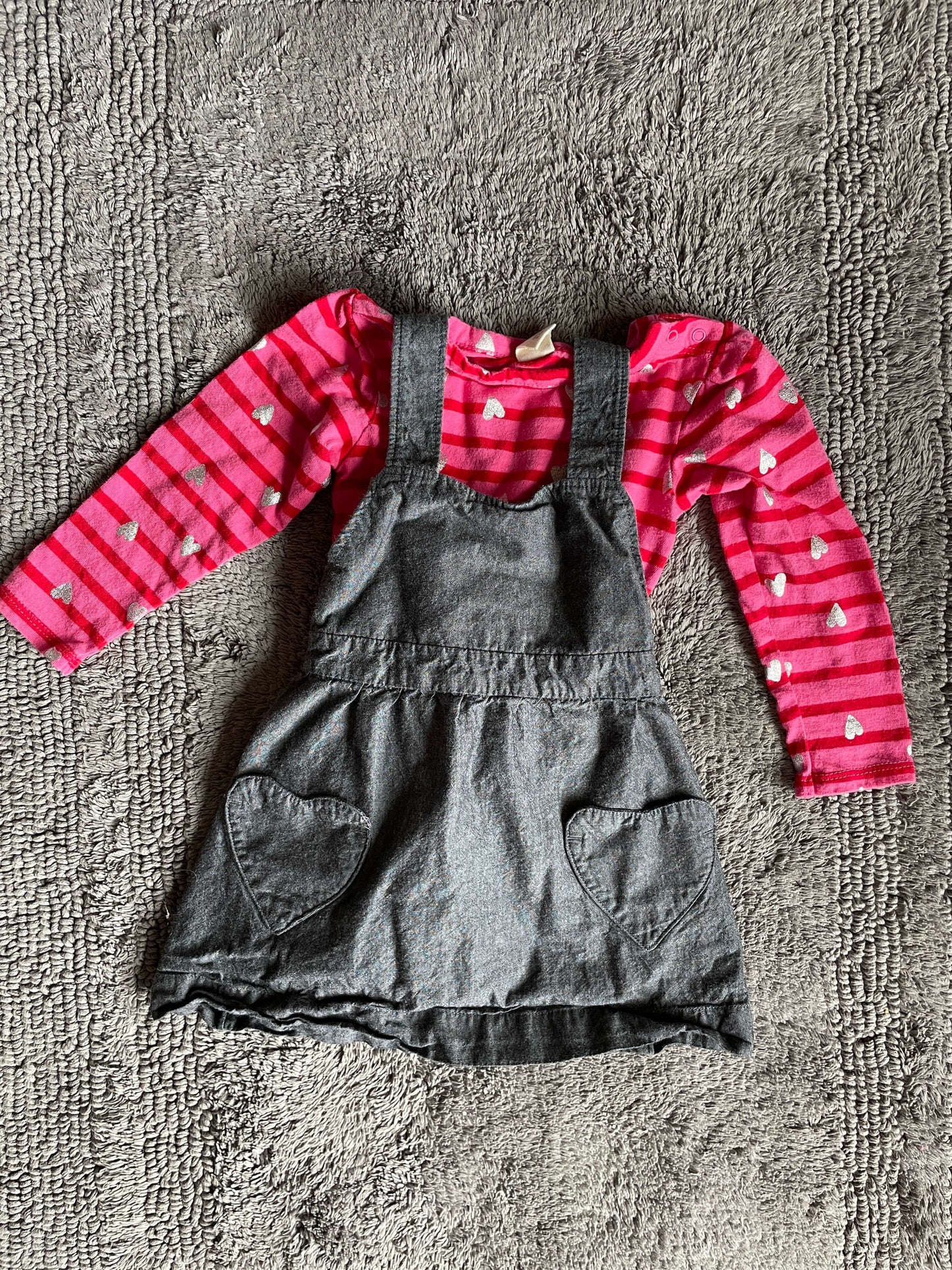 12 month heart shirt and dress , Kids 12 Month (9-12M)