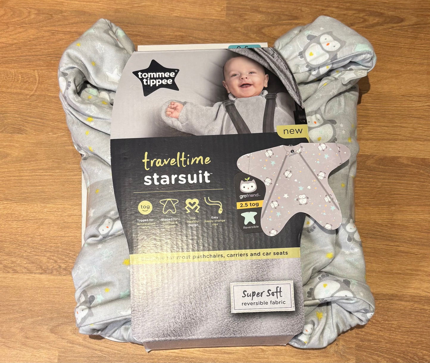 Tommee Tippee Traveltime Starsuit Baby Wrap, 2.5 Tog, 0-6 Months, MSRP: $80