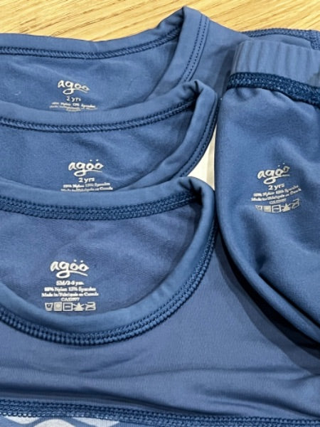 VGUC, agoo Apparel, 4 piece boys Yoga wear, size 2 yrs, Kids 2T