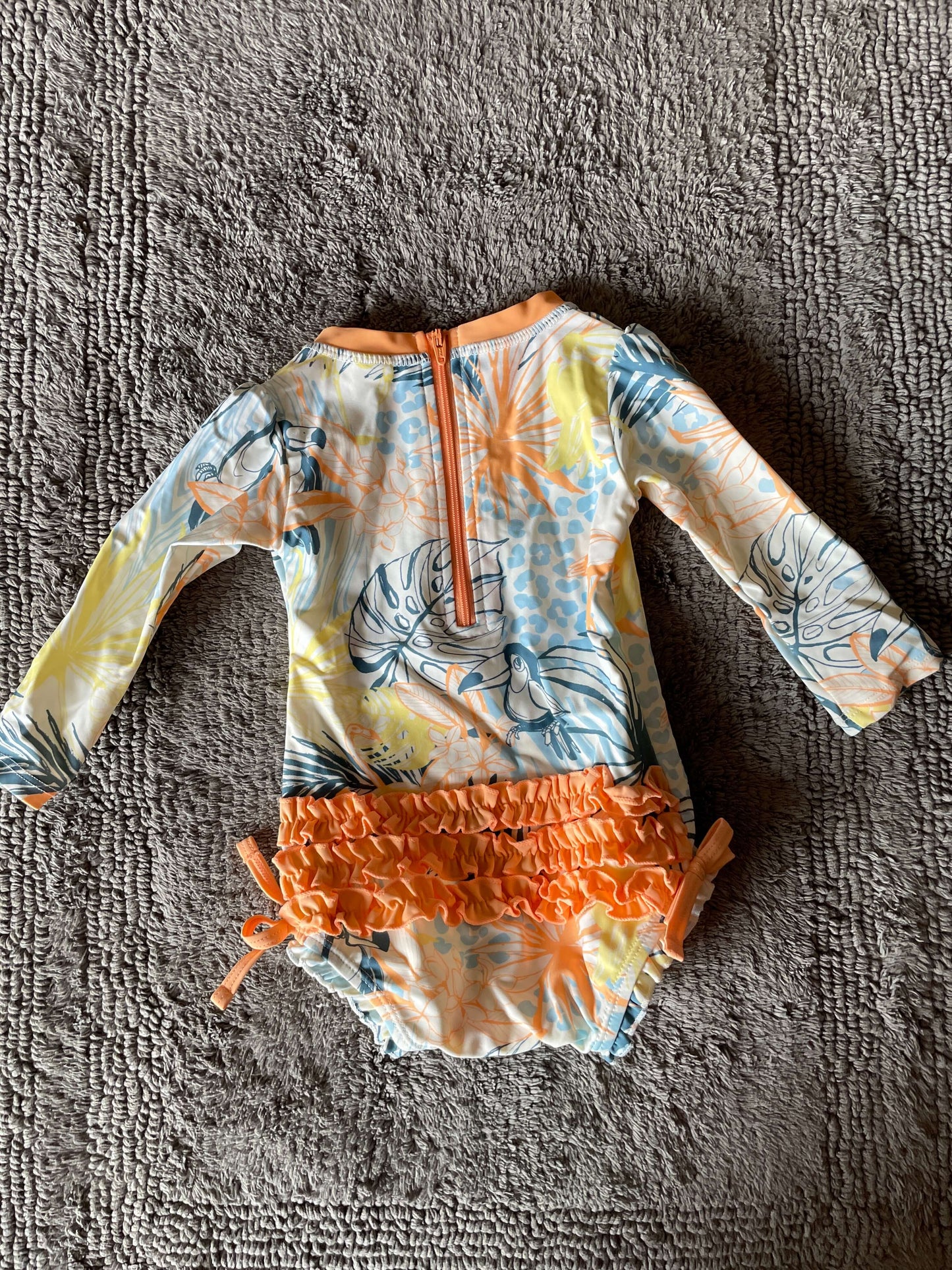 Ruffle Butts 12-18M one piece long sleeved swimsuit, Kids 18 Month (12-18M)
