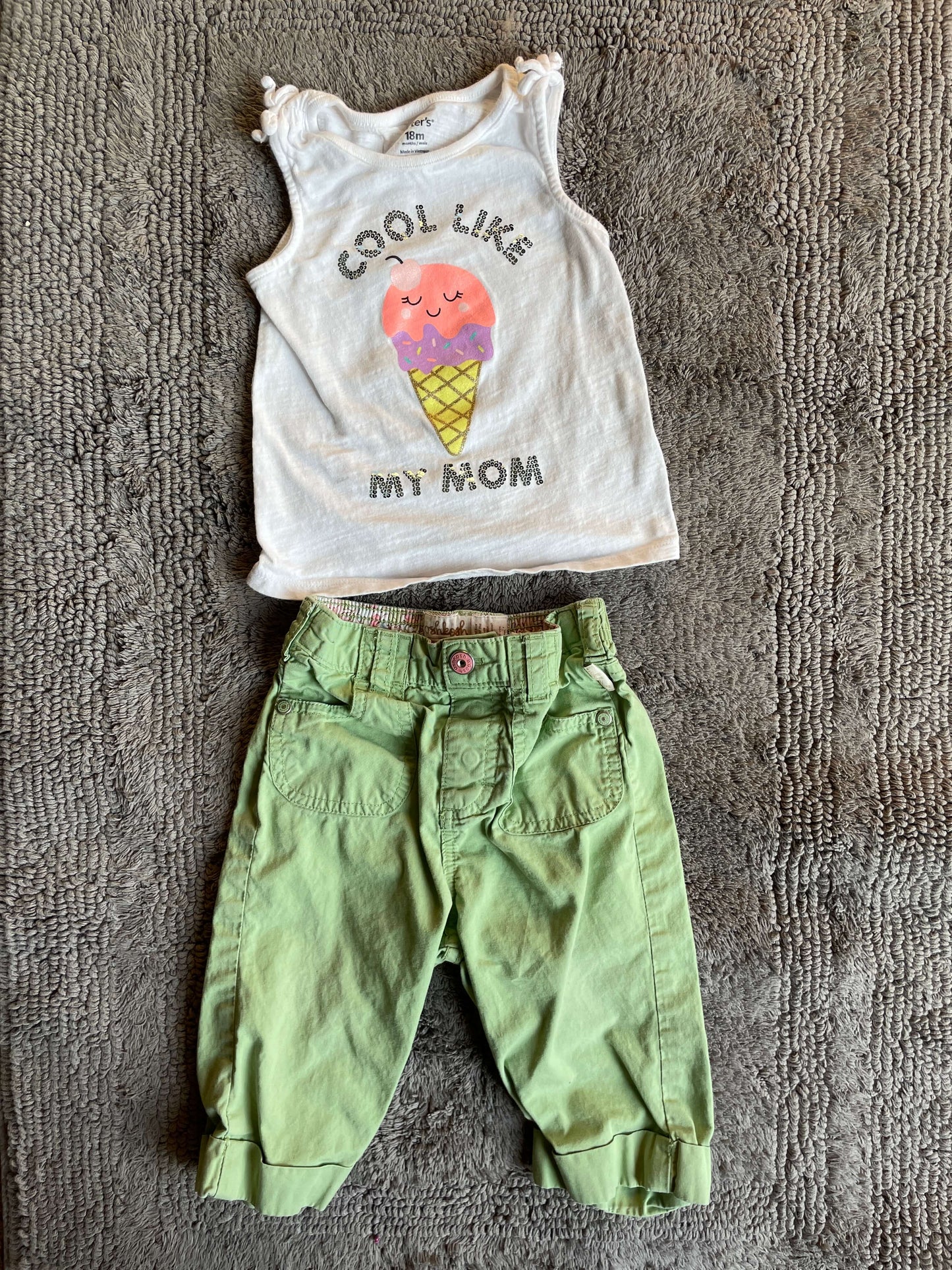 18M "Cool like my mom" outfit, Kids 18 Month (12-18M)