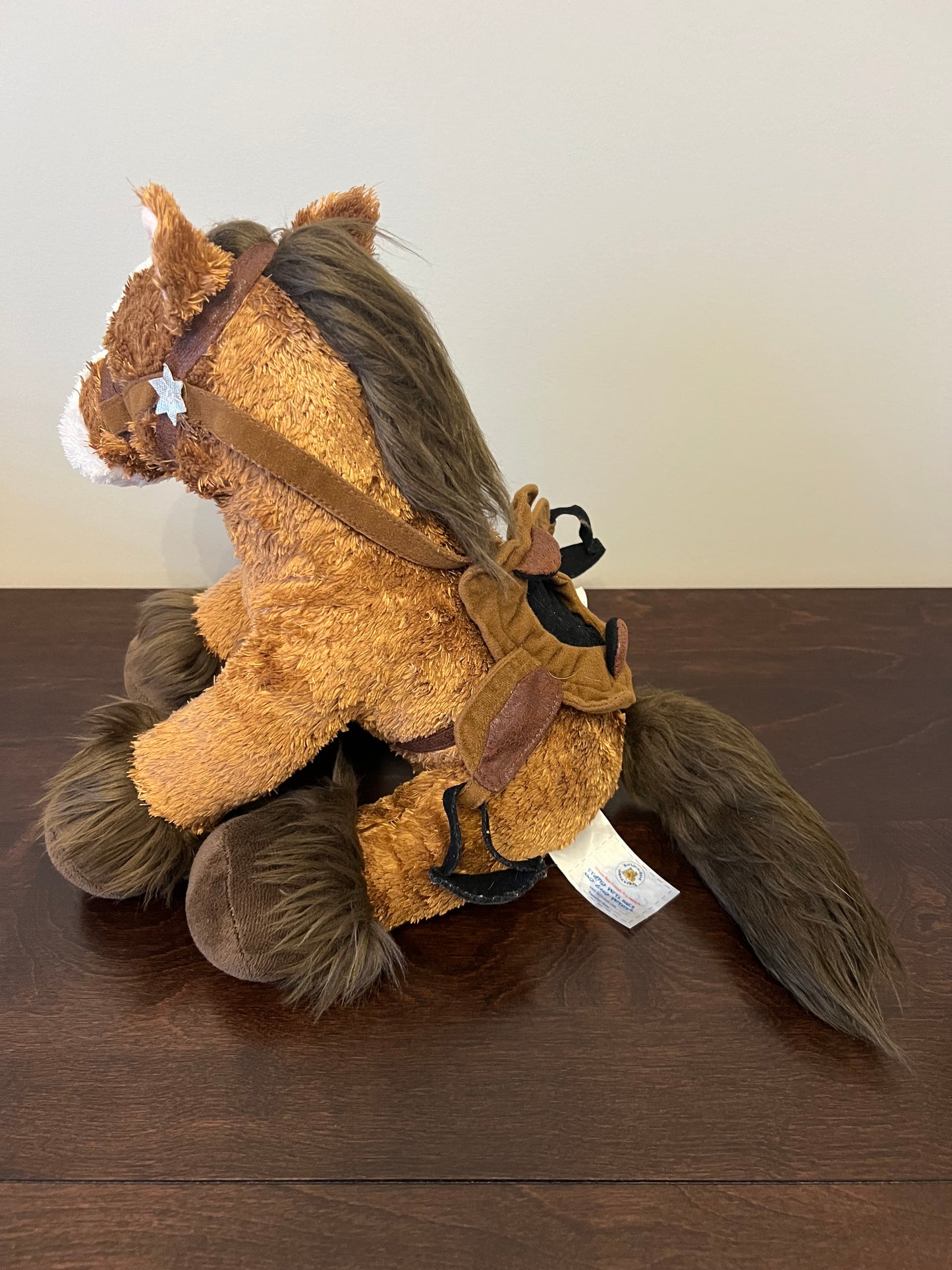 Build A Bear Horse with Saddle, fair condition