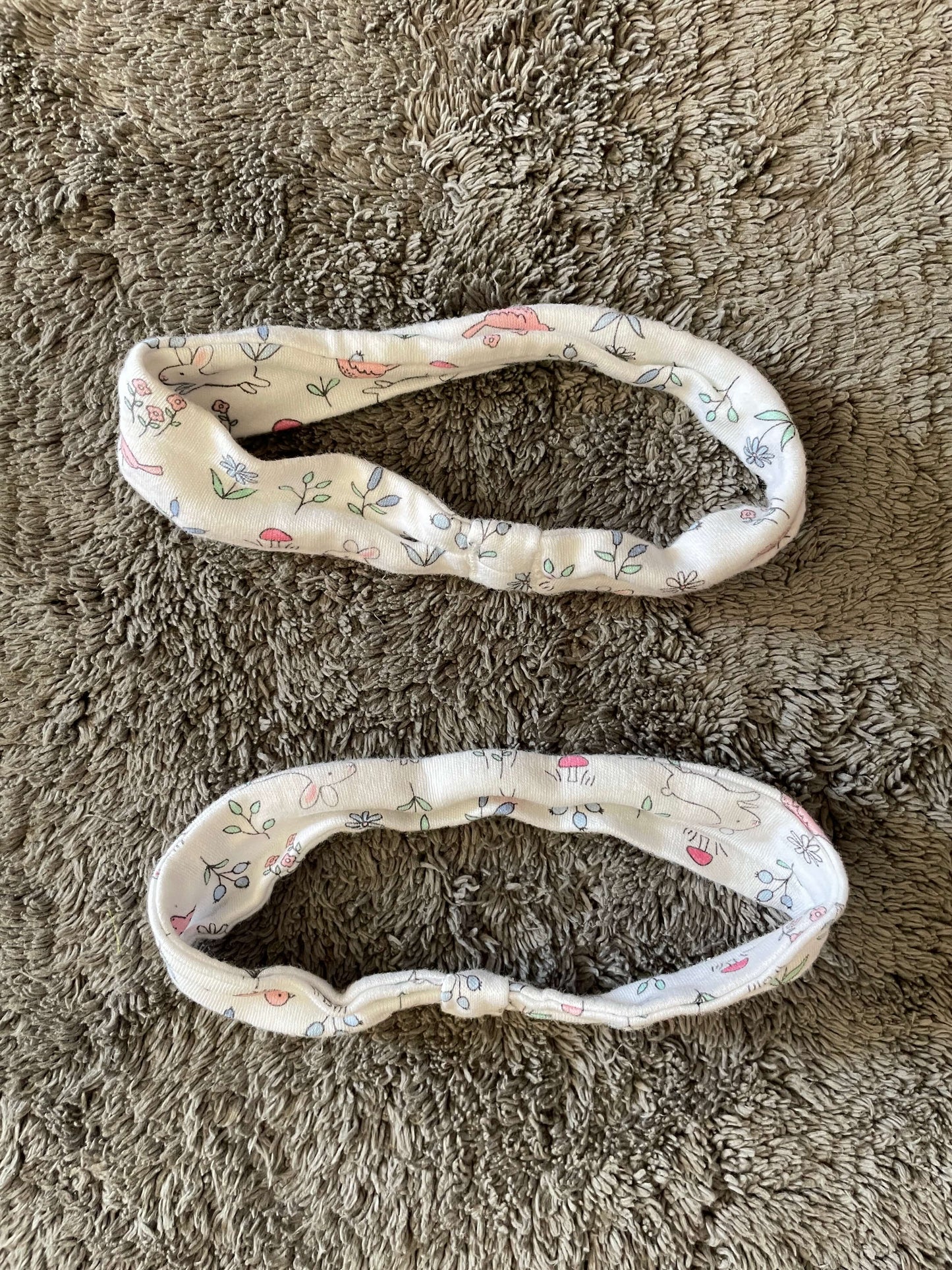 Set of 2 matching baby girl easter headhands