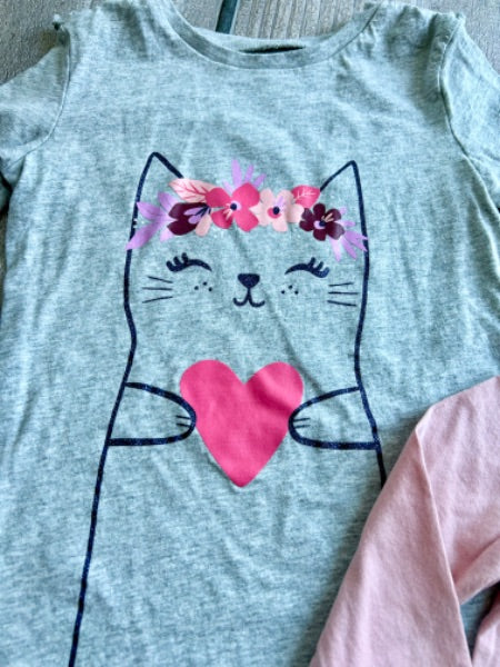 Carter’s girls size 5 bundle of tops, dog and cat themed, Kids 5/5T (extra small)