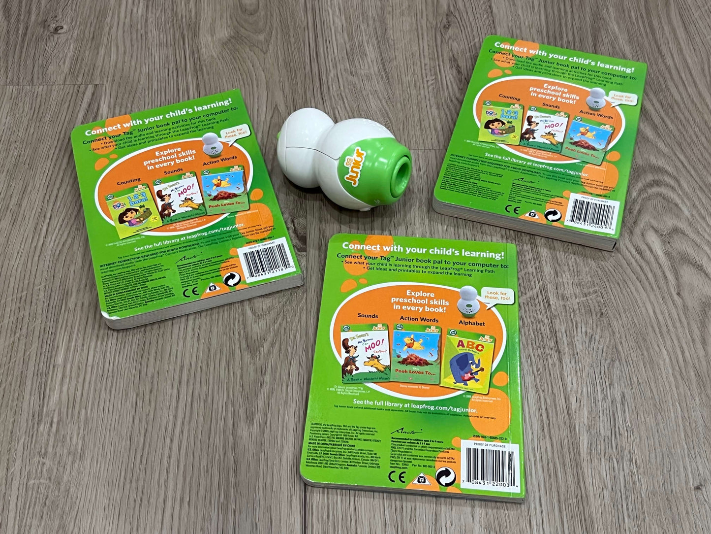 LeapFrog, Jr Tag Reading system with 3 books