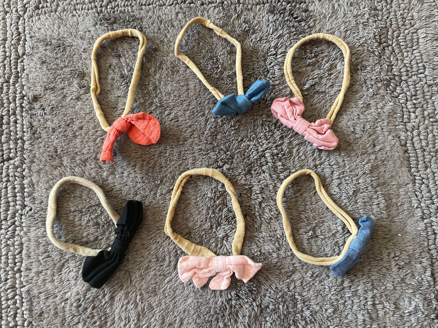 Bundle of 6 baby girl bows