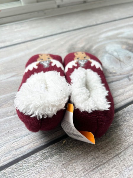 Gymboree boys size small slip-on knit moose slippers, new with tags, Shoes 9 (Toddler:2-4yr)