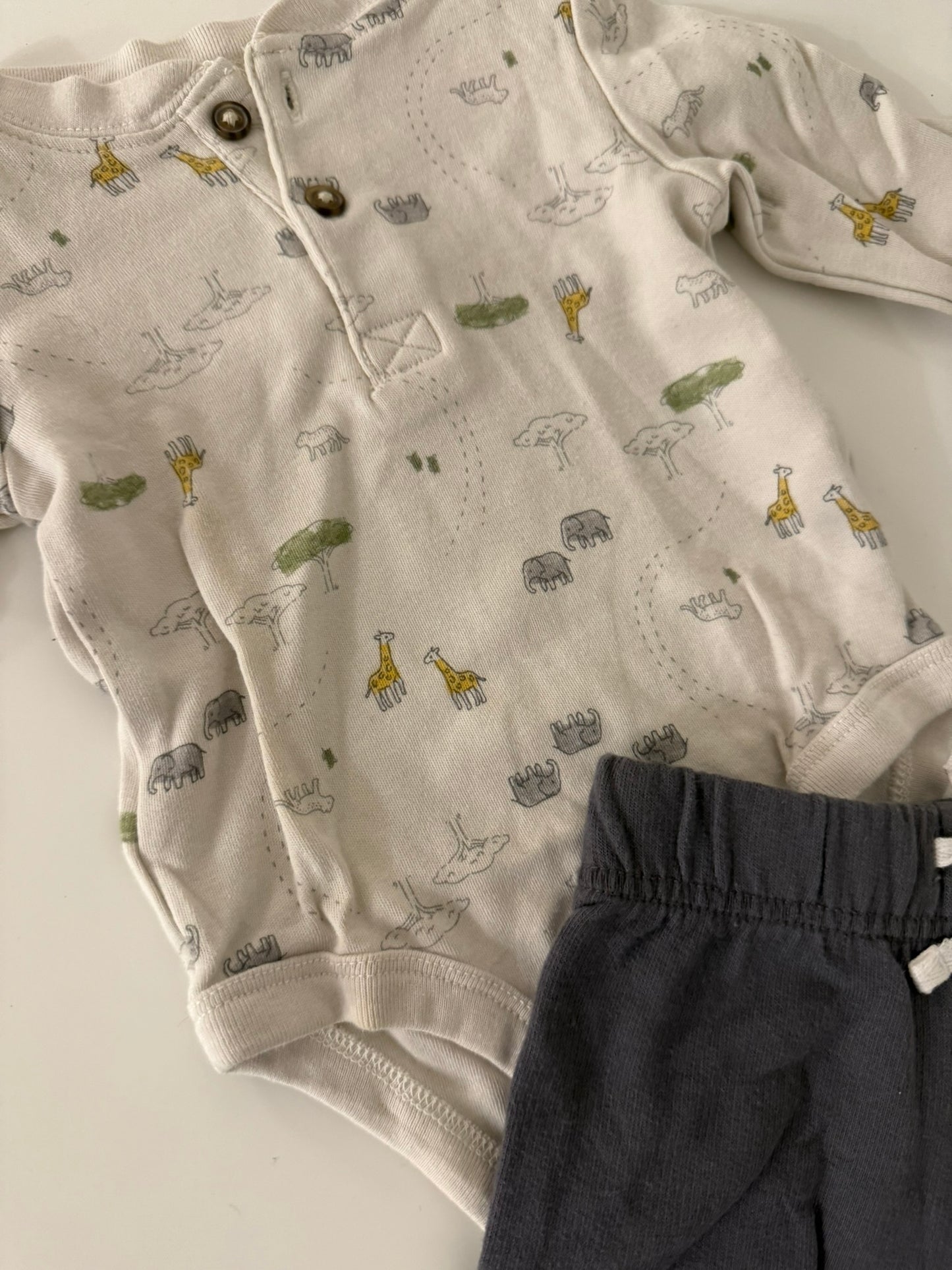 Carter's 2 pieces set Safari, Kids 3 Month (0-3M)