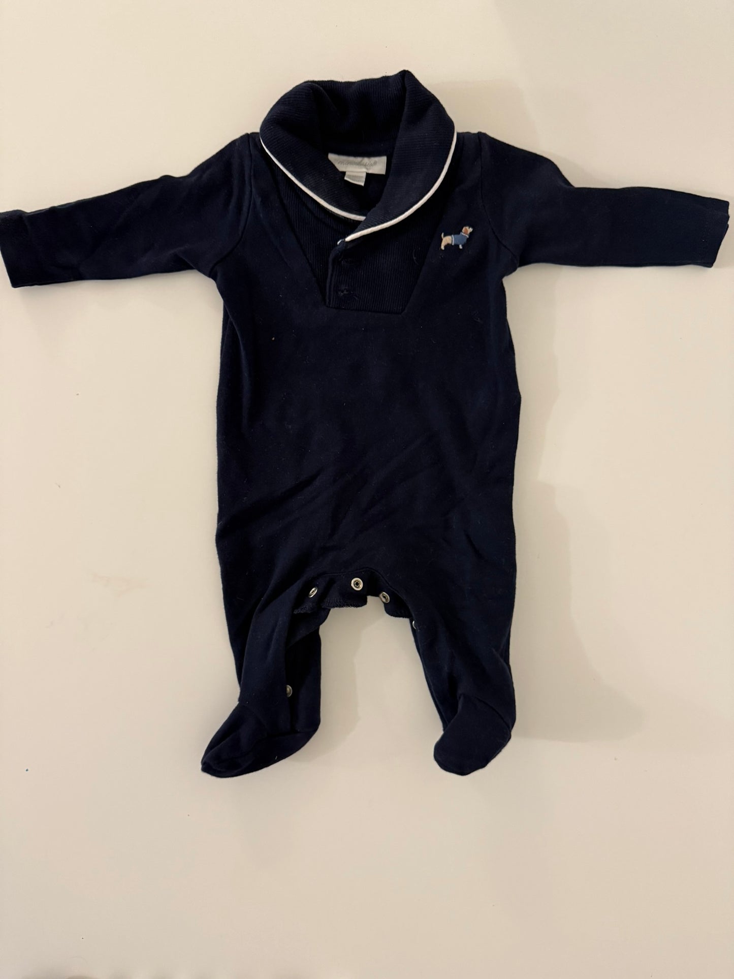 Brand: Miniclasix Navy Romper, Kids Newborn