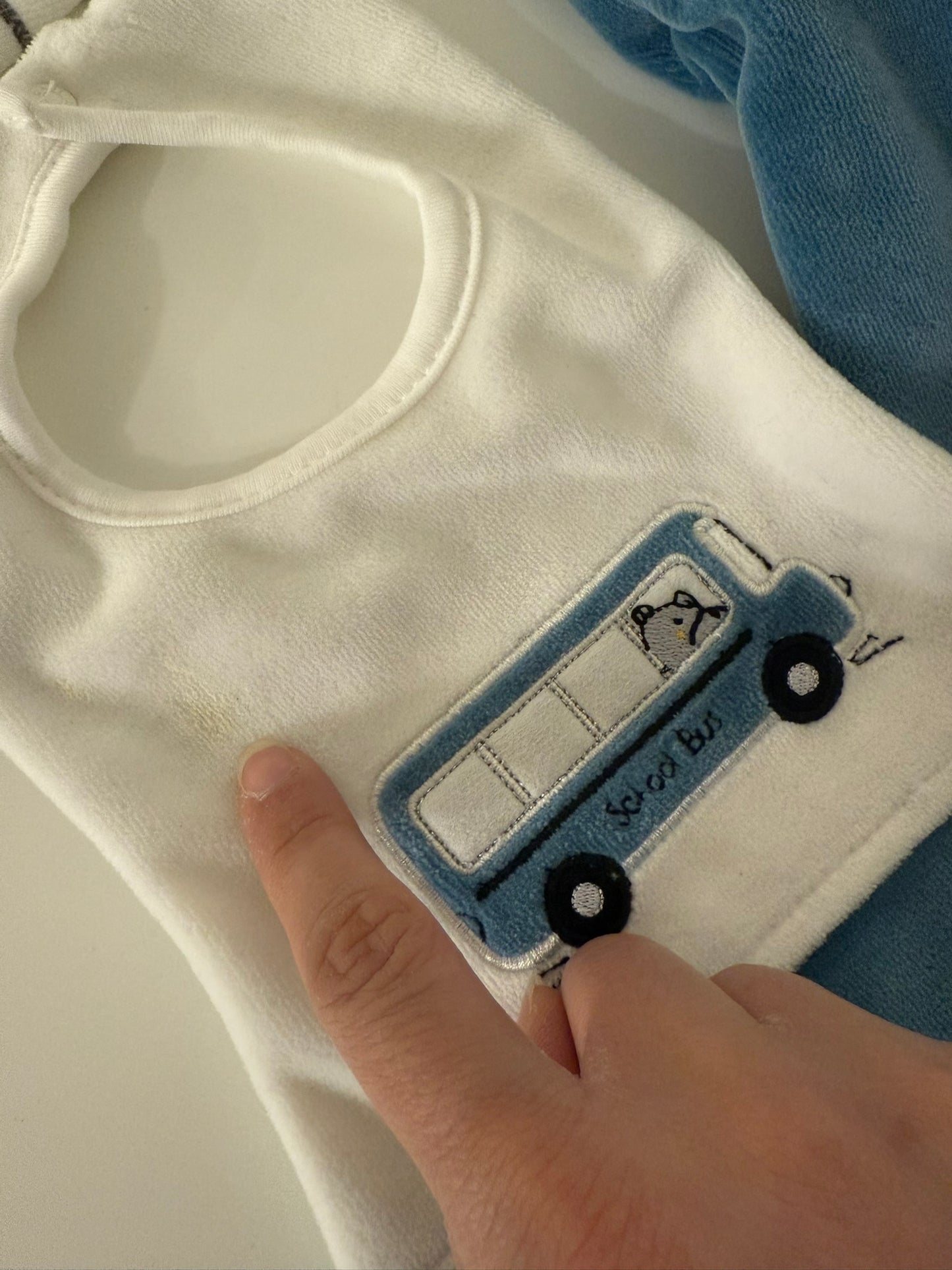 3 piece set - hooded shirt + romper + bib, Kids 6 Month (3-6M)