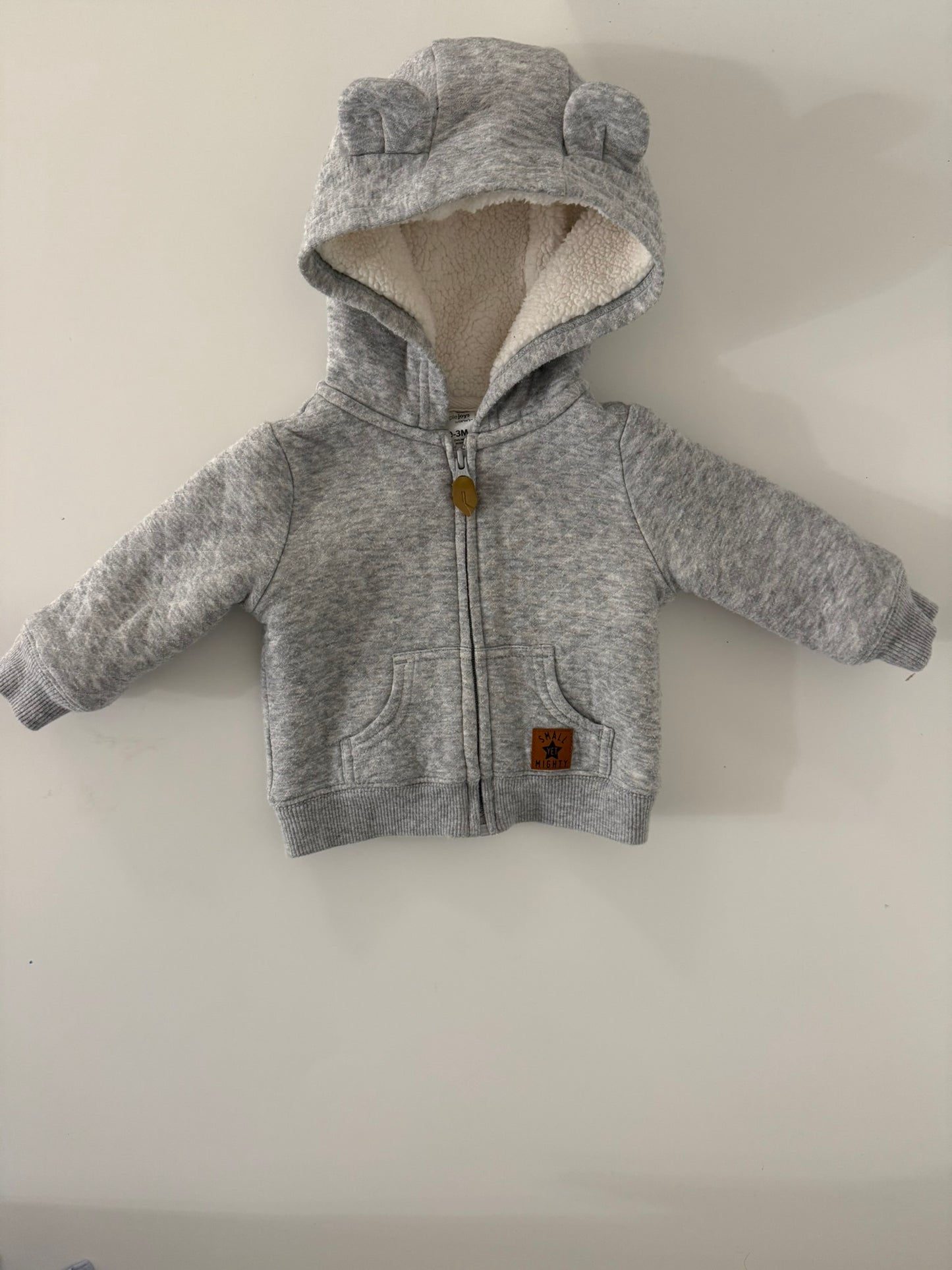 Simple Joys by Carter's Baby-Boys Hooded Sweater Jacket with Sherpa Lining, Kids 3 Month (0-3M)