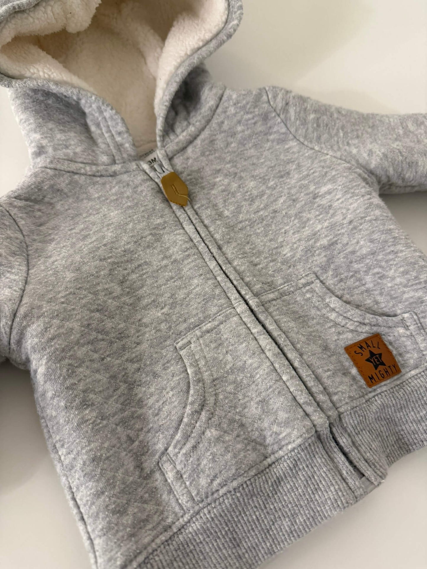 Simple Joys by Carter's Baby-Boys Hooded Sweater Jacket with Sherpa Lining, Kids 3 Month (0-3M)