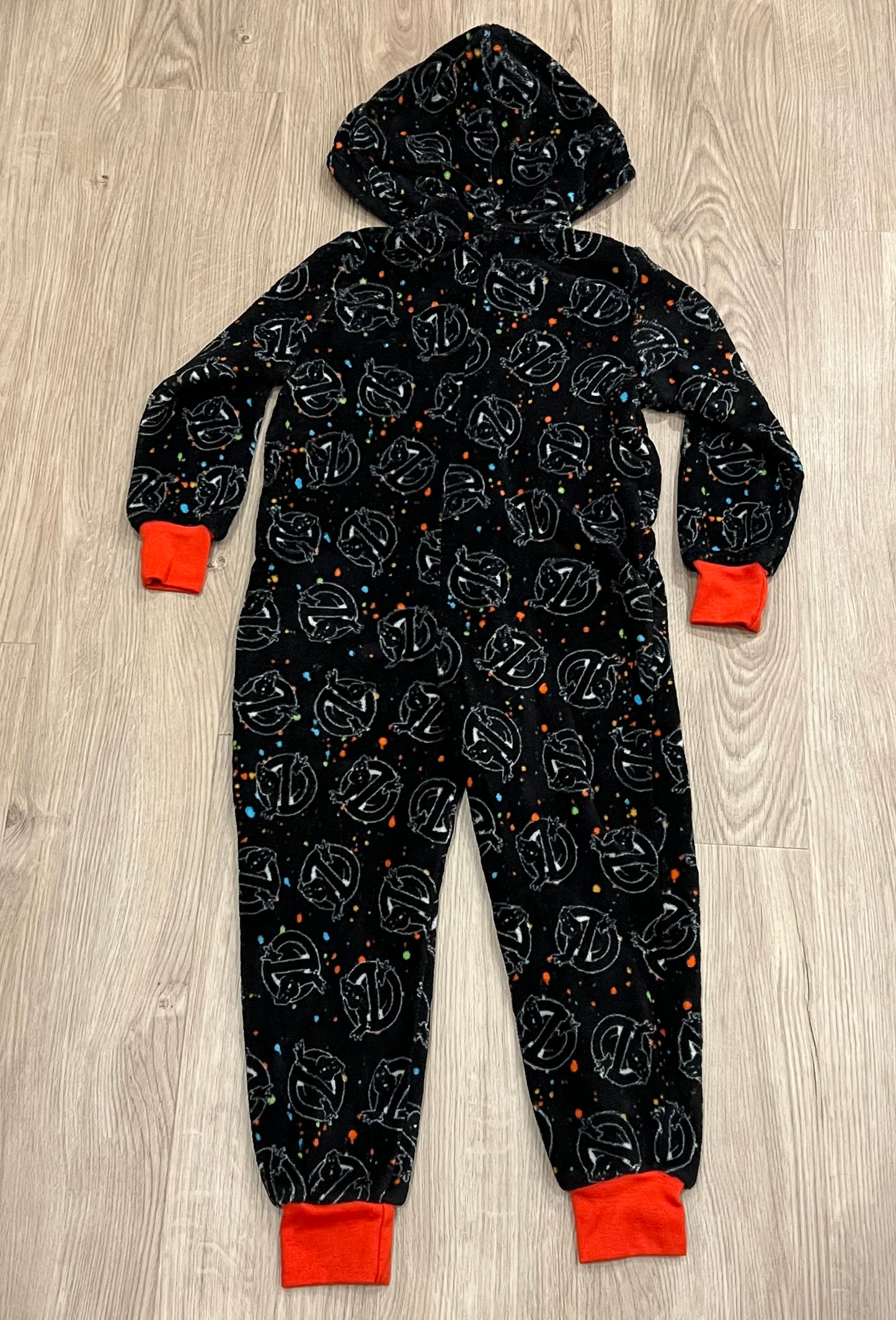 VGUC, Fuzzy Ghostbuster Onesie Pajamas, One Piece PJ, size XS (4-5), Kids 4/4T