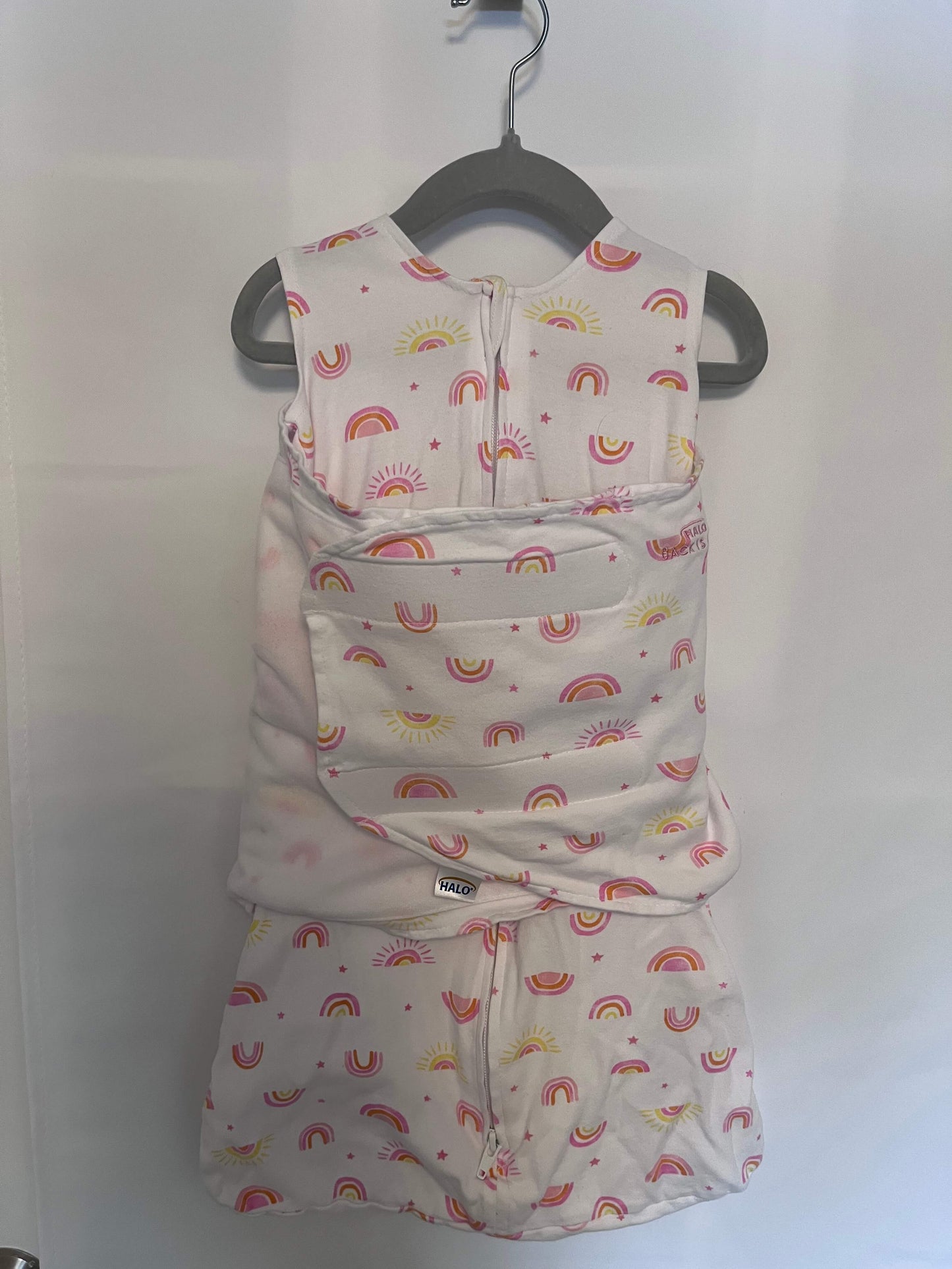 Halo 3-6 mo swaddle - rainbow , 0-6 Months (Small)