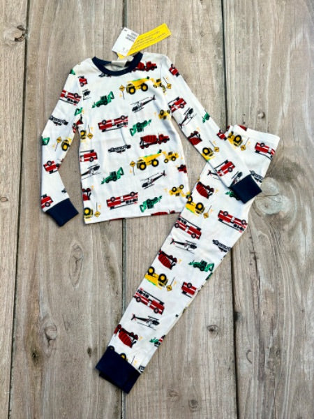 H M boys 2 piece vehicles pajamas set boys pjs size 7 new with tags