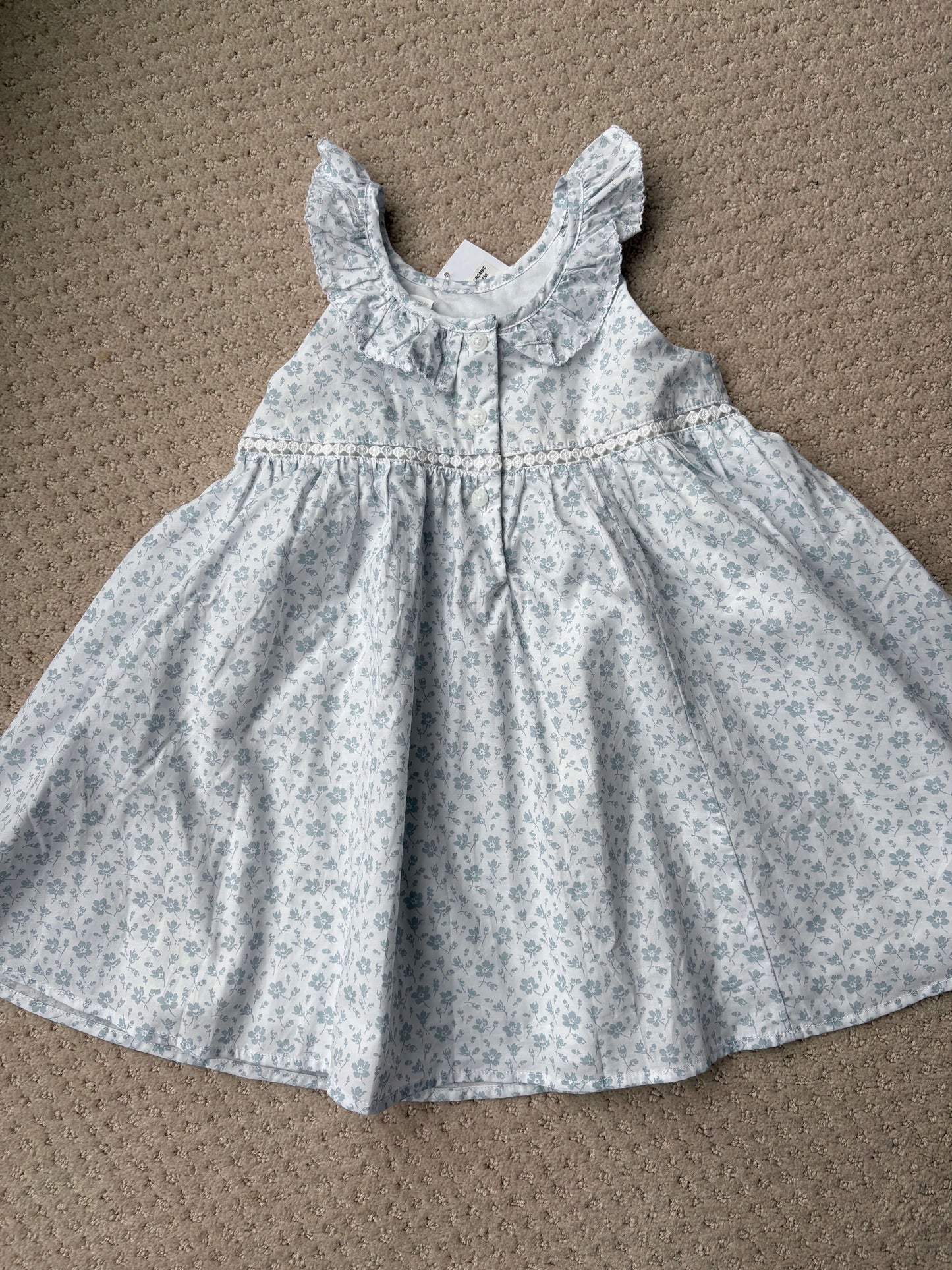 NEW with tags - White Company 🇬🇧- white and blue summer dress, 18-24m, Kids 24 Month (18-24M)