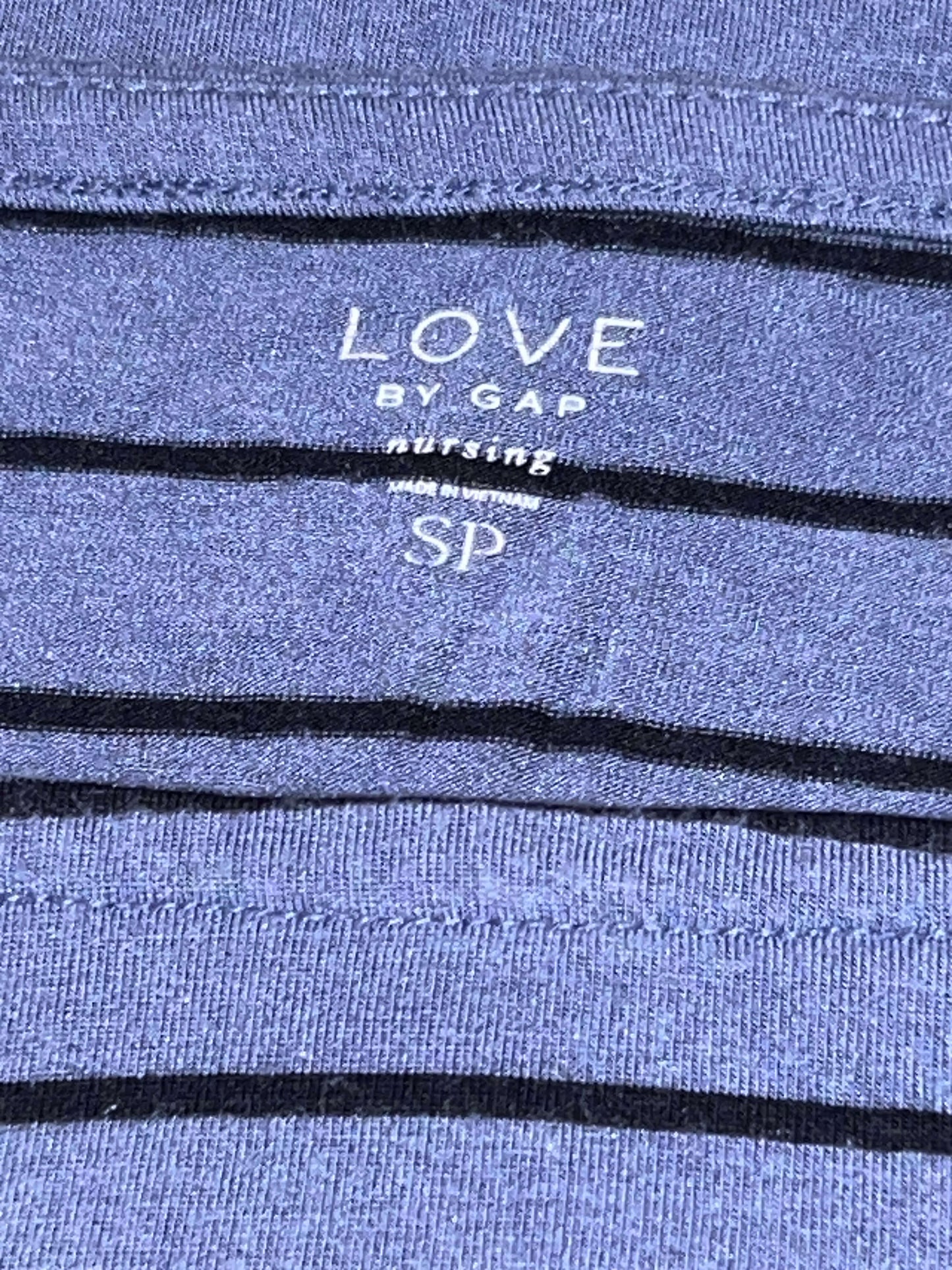 GAP Maternity Postpartum Nursing Top, VGUC, Soft 3/4 length sleeve Cornflower Blue with navy stripes Nursing Top, size Small, VGUC, Maternity S (4-6)