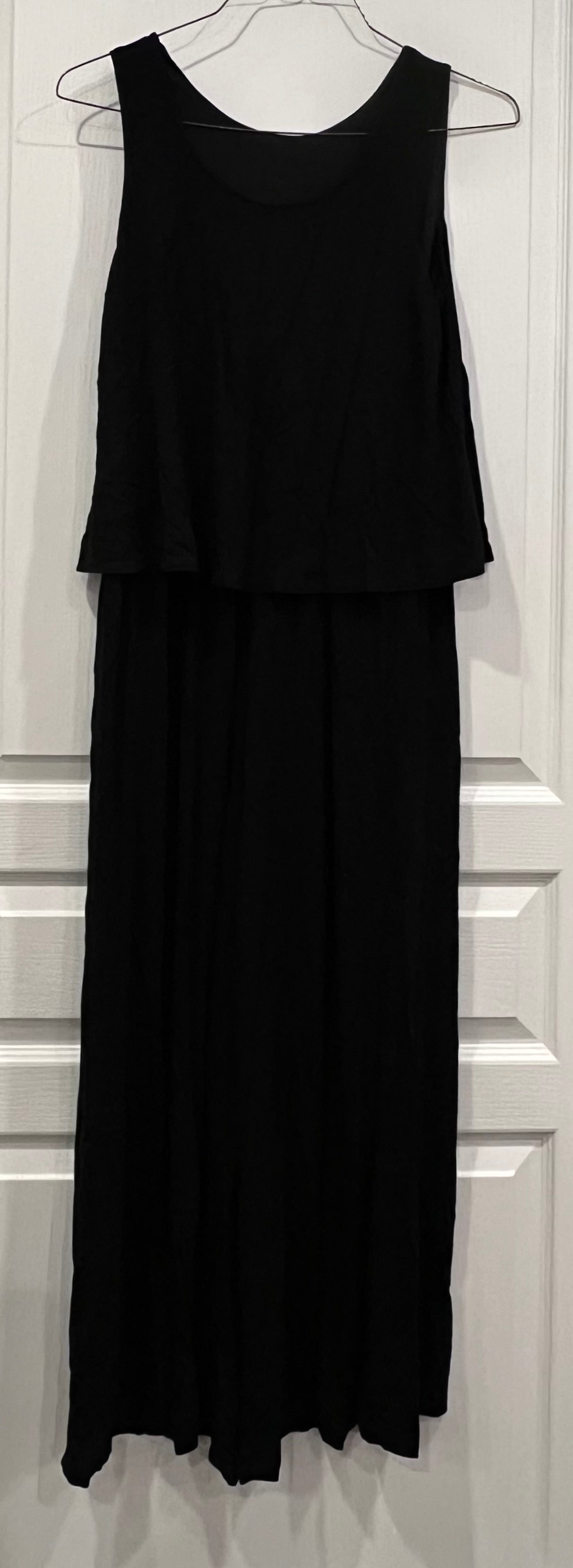 VGUC, Black Sleeveless Maternity/Nursing Romper, One piece Jumpsuit, Size S/M (Maternity/Postpartum), Maternity S (4-6)