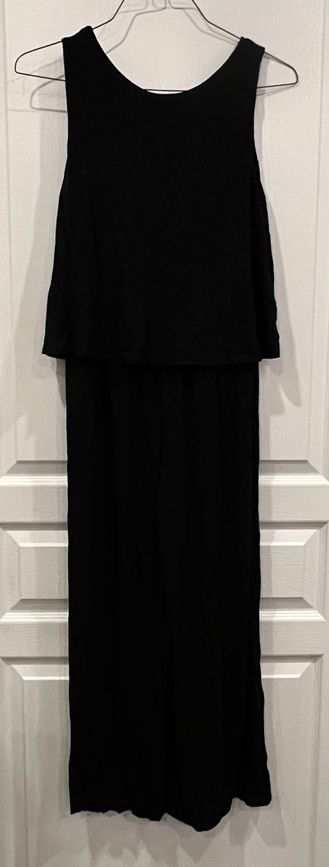 VGUC, Black Sleeveless Maternity/Nursing Romper, One piece Jumpsuit, Size S/M (Maternity/Postpartum), Maternity S (4-6)