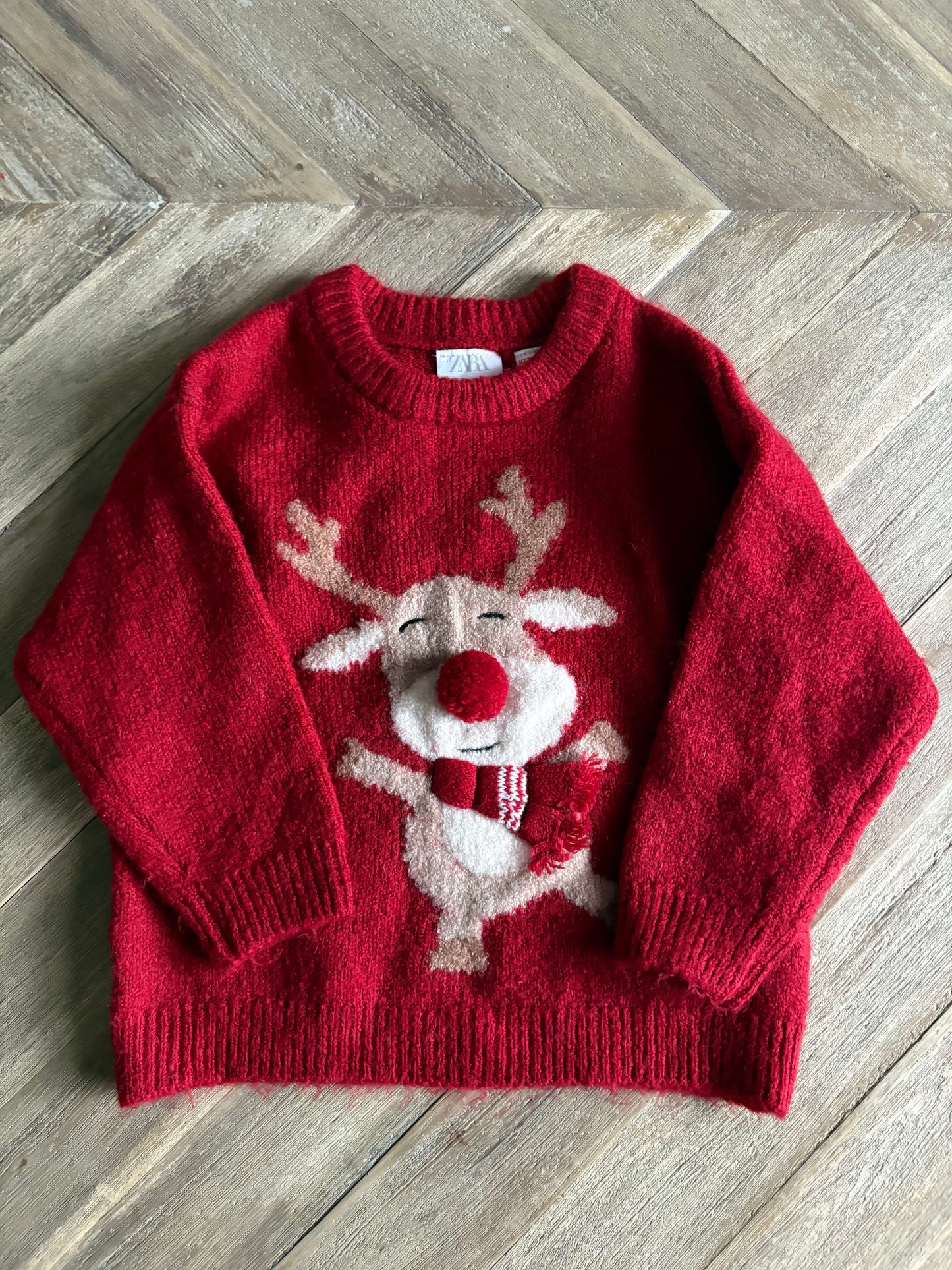 Zara Christmas Sweater 9–12 , Kids 12 Month (9-12M)