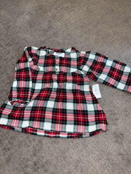 Girls - Brand New Old navy 2T plaid shirt or dress , Kids 2T