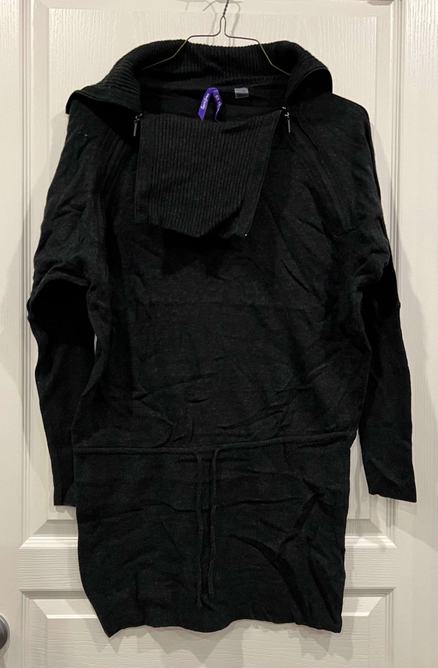 EUC, L/S Dark Grey Tunic Maternity Sweater from Seraphine, size US 8, Maternity M (8-10)
