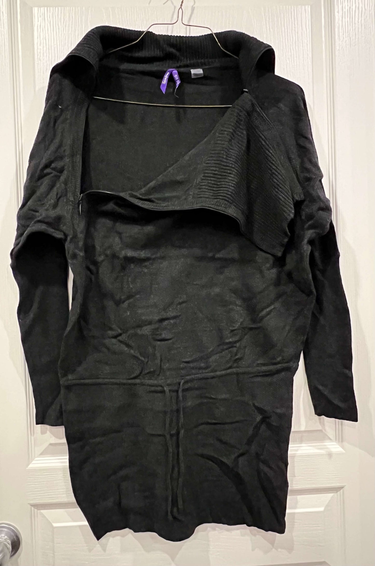 EUC, L/S Dark Grey Tunic Maternity Sweater from Seraphine, size US 8, Maternity M (8-10)